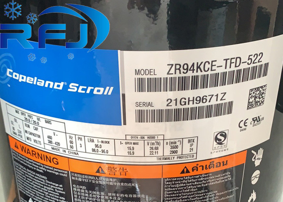Mua Copeland ZR94KCE-TFD-522 ZR Series Scroll Compressor 8HP Hiệu suất cao cấp 3 giai đoạn online manufacture