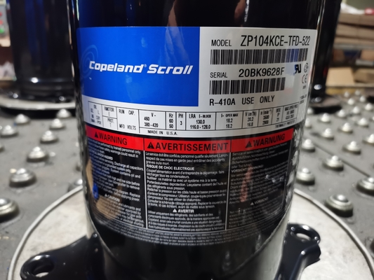 Máy nén cuộn Copeland nhiệt độ thấp 3HP Máy nén kín ZB21KQE-TFD-558