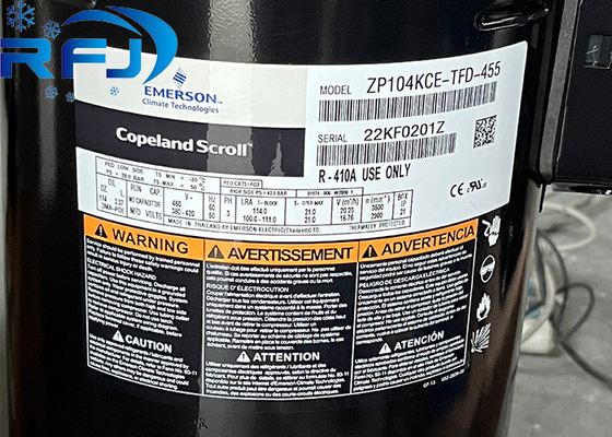 9HP Copeland R410a Scroll Compressor ZP104KCE-TFD-455 Đối với HAVC