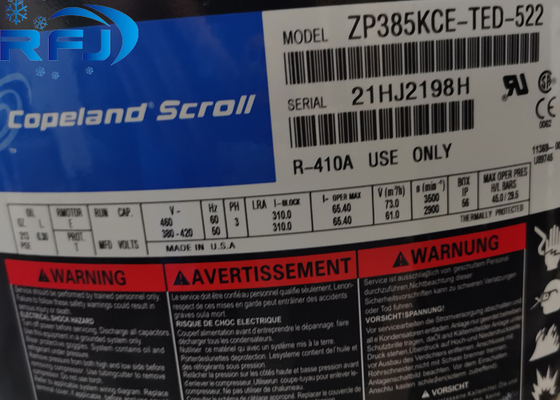 ZP385KCE-TWD-522 Copeland Scroll Compressor tủ lạnh cho điều hòa không khí 3Phase
