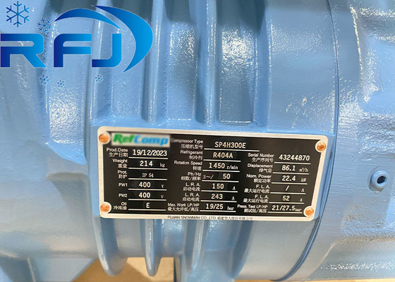 Khí R404a 22.4kw SP4H300E 30HP máy nén vít để lưu trữ lạnh