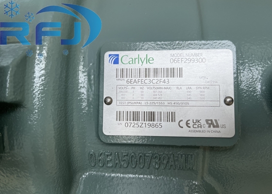Máy nén pít-tông loại công nghiệp Carlyle 06EF299300 với thử nghiệm PSI/KPA 3 PH