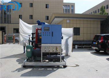 Công suất 3 tấn 14KW Máy làm đá khối Máy làm mát bằng bộ làm lạnh trực tiếp